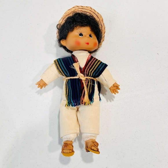 Vintage Mexican Latino Gum Drop Dolls Set Of 2 Boy And Girl - Picture 8 of 8